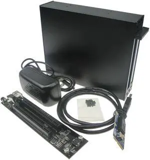 PCIe to Dual PCIE 2 Ports 16x pci-e Bus Slot Adapter with case enclosure