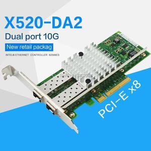 X520-DA2 10GBase PCI Express x8 82599ES Chip Dual Port Ethernet Network Adapter E10G42BTDA,SFP not included