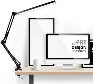 Table Lamp Aluminum Alloy Folding Clip-on USB Eye protection Long Arm Touch Control Dimmable Desk Lamp