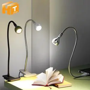 Desk Lamp with Clip 1W Flexible  Reading Book Lamp USB Power Supply  Night lights
