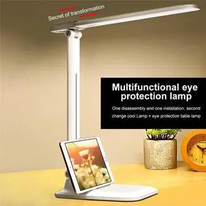 Detachable LED Desk Lamp Dimmable 3 Mode Lighting Rechargeable USB Learning Reading Lamp Table Lamp for Study