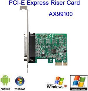 New High Quality Parallel Port DB25 25Pin pcie riser Card LPT Printer to PCI-E Express Card Converter Adapter AX99100 Drop ship