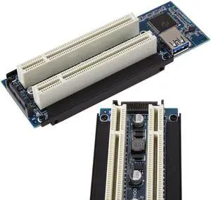 PCI-E Express X1 to Dual PCI Riser Extend Adapter Card with 1M USB3.0 Cable for WIN2000/XP/Vista/Win7/Win8/LINUX Add Card