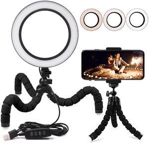 5V Ring Light LED Fill Lighting 16/21cm Dimmable Live Streaming Ring Lamp for Youtobe Photography Studio Phone Video