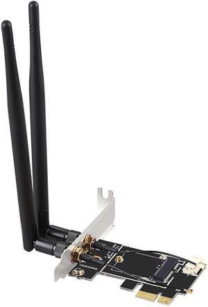 To PCI Express Wireless Adapter Converter with 2x Antenna NGFF  WiFi Bluetooth Card For  AX210 AX200 9260 8265 8260