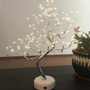 Tree Light Table Lamps 108 Bulbs Night light for Bedroom Wedding Party Christmas Decoration USB & Battery Copper wire Lights