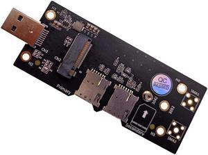 to USB 3.0 Adapter Converter Card Expansion Cards with Dual NANO SIM Card Slot for 3G/4G/5G