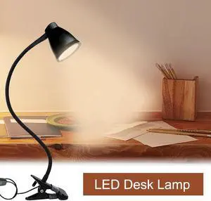 Reading Study Flexible Gooseneck Table Dimmable Clip On Eye Protection Bedroom LED Desk Lamp Adjustable Fill In Home