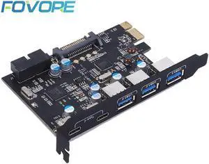 PCI Express Card to 3 PORTS USB 3.0 2 PORTS USB3.1 Type C Internal USB 3.0 20PIN 7 Ports USB HUB pcie to Tyoe-c expansion Card PCI Express Card to 3 PORTS USB 3.0 2 PORTS USB3.1 Type C Internal USB 3.0 20PIN 7 Ports USB HUB pcie to Tyoe-c expansion Card