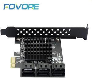 88SE9215 chip 6 ports SATA 3.0 to PCIe expansion Card PCI express SATA Adapter SATA 3 Converter with Heat Sink for HDD