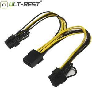 Cable PCI-E PCIE 8P Female to 2 Port Dual 8pin 6P+2P Male GPU Graphics Video Card Power Supply Riser Mining Cord Cabo