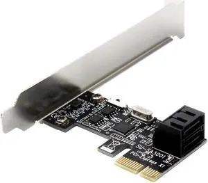 6Gbps 2 Port Add On Cards PCIE/PCI-E/PCI Express SATA 3 Controller PCIE to SATA 3.0 Expansion Card Adapter Converter