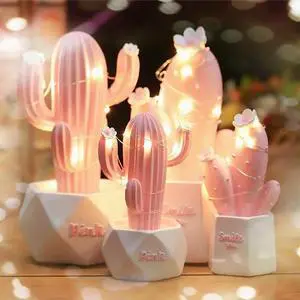 Cactus LED Table Lamp Dream Star Lamp Small Night Light Bedroom Decoration Desk Lamp Children's Gift