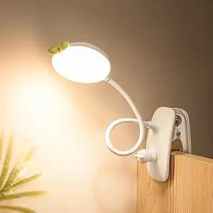 Lamp 42 LED Desk lamp With Clip Touch Dimming Learning Lamp Kitten Type Desktop USB  Lamp Rechargeable 18650 Battery