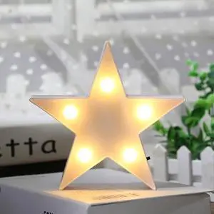 Style Small Star Shaped LED Desk Lamp Night Lights Decoration Kid Room Night Light Decorations #246493