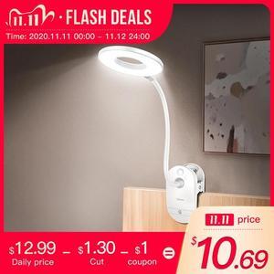 Flexo Table Lamp Led Desk Lamp Touch Clip Study Lamps Magnifier Gooseneck Desktop usb Table Light Rechargeable 18650  Battery