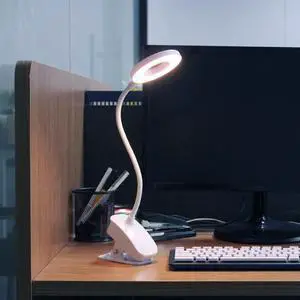 Touch Switch LED Desk Lamp USB Cable With Clip Holder Flexible Table Lamps Eye Protect Light for Study Living Room