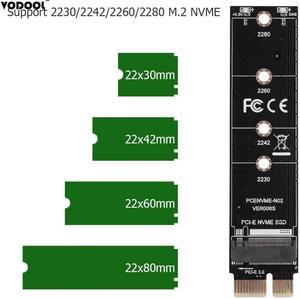Mini NVME Adapter Card M.2 to PCI-E3.0 1x High Speed Extension M Key NGFF Converter Card Module Support for