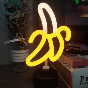 Banana Neon LED Light Plastic Table Night Light Art Decorative Lights Decoration for Kids Baby Room