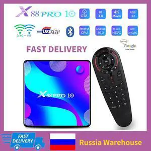 PRO 10 Android 10 Smart TV Box Rockchip RK3318 4GB 64GB 128GB 2.4G&5.8G Wifi 4K Media player TV receiver BT4.0 HDR+  TVBOX