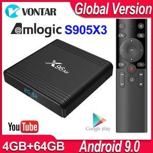 Air Android TV Box Android 9.0 Amlogic S905X3 Smart TV Box 4K Android Box 4GB 64GB Air Quad Core 2.4G&5G Wifi BT4.1 H.265