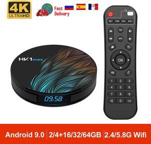 9.0 HK1MAX Mini Smart TV Box 2.4G/5G Wifi Quad Core BT 4.0 Set Top Box Media Player Voice Control PK X96 HK1 MAX 2GB 4GB
