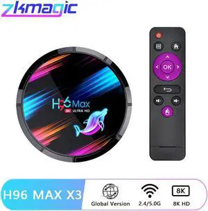 MAX X3 Amlogic S905X3 Smart TV BOX 4GB 128GB 8K Android TV Android 9.0 Dual Wifi 2.4G/5.0G 1000M BT4.0 MAX Android TV BOX
