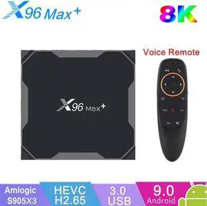 9.0 TV BOX 4G 32G 64GB Amlogic S905X3 Quad Core Media Player Youtube Netflix 2.4/5G Wifi 8K HD X96 MAX Plus Smart Tvbox