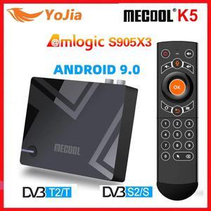 Smart TV Box Android 9.0 Amlogic S905X3 Satellite Receiver K5 Quad Core 4K Media Player 2.4&5G 2T2R Dual WIFI Set top BOX