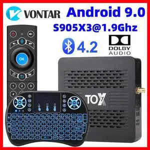 2020 TOX1 TV BOX Android 9.0 Smart TVbox 4GB RAM 32G ROM Amlogic S905X3 Dual Wifi 1000M BT4.2 4K Set Top Box support Dolby Audio