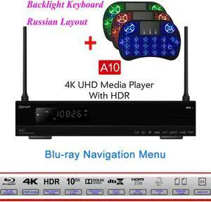 A10 Ultra HD Media Player 3D 4K Android 5.1 TV Box AC Gigabit LAN HDR10 3D Blu-ray ISO Dolby DTS VIDON PK Himedia Q10 Pro