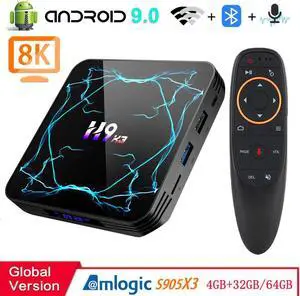 9.0 TV BOX Amlogic S905X3  8K H.265 Media Player 3D Video  2.4G&5.8G wifi 4GB RAM 32GB 64GB Set Top Box
