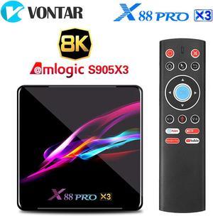 PRO X3  Android 9.0 TV Box 4GB RAM 64GB 32GB Amlogic S905X3 Quad Core 1080p 4K Smart TV Set Top Box Media player TVBOX