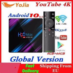 MAX Smart TV Box Android 10.0 RK3318 4GB RAM 64GB ROM 4K WiFi Media Player Android 9.0 10 MAX TVBOX Youtube Set Top BOX