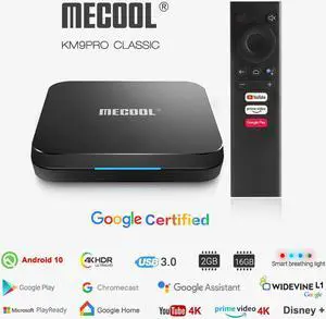 KM9 Pro Classic Android 10.0 WiFi TV Box Amlogic S905X2 2G RAM 16G ROM 2.4G 4K Google Certified Media Player Console