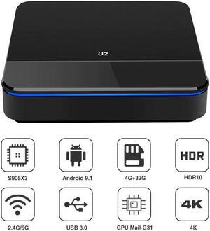 2020 New Android 9.1 Tv Box U2 Amlogic S905x3 Smart Tv Box 4GB 32GB Bluetooth 2.4G/5G Wifi Set Top Box 4K Media Player