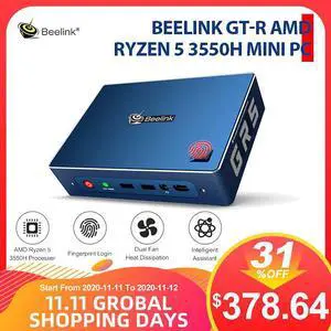 GTR  Ryzen 5 3550H Radeon Vega 8 Graphics WIFI 6 MINI PC 16GB 512GB 1TB Fingerprint Login Windows 10 Gaming TV BOX