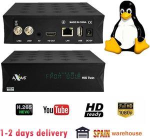 TV Receiver Axas His Twin DVB-S2/S 1080P HD WiFi+Linux OS box E2 Open ATV 6.2 Linux H2.65 smart  receiver