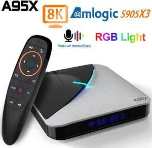 F3 Air TV Box Android 9.0 Amlogic S905X3 4G 64G 2.4G/5G WIFI USB 3.0 8K Tvbox YouTube RGB Light Android TV Box F3 Air