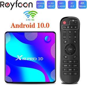 Box Android 10 X88 PRO 10 4G 64GB 32GB Rockchip RK3318 1080p 4K 5G Wifi Support Google Play Store Youtube Set Top Box Media p