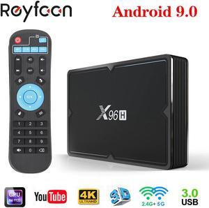 9.0 Smart TV Box 4G 64G X96H H603 Quad core 5G Dual Wifi Bluetooth 100M 6K Set Top Box Google Play Store YouTube TVBOX