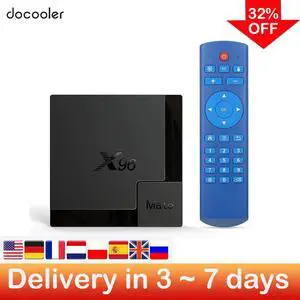 ES FR US In StockX96 Mate Android 10 TV Box 4K Allwinner H616 4GB 64G 32G BT5.0 5G WiFi 100M Ethernet Google Voice Assistant