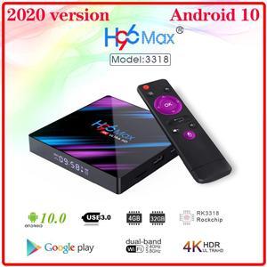 version H96 MAX Smart TV Box Android 10.0 4GB 32GB 64GB 4K Youtube Media player Set top box PK X96Q T95 Android tv box