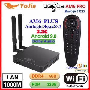 AM6 Plus TV BOX Android 9.0 Amlogic S922X AM6 Pro 4K Media Player DDR4 4GB RAM 32GB ROM 2.4/5G WiFi 1000M LAN BT 2G16G OTA