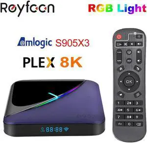 F3 RGB Light TV Box Amlogic S905X3 Android 9.0 4GB 64GB 32GB Support Dual Wifi 4K 75fps Youtube Plex Media Player F3
