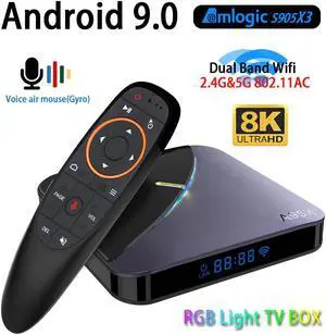 F3 RGB Light Android 9 TV BOX 8K 4K Youtube Amlogic S905X3  wifi 2GB 4GB 16GB 32GB 64GB Set Top TV Box
