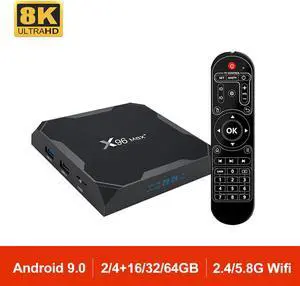 Plus Android 9.0 TV Box Amlogic S905X3 2.4G/5G Wifi BT 4.0 8K HDR TV Receiver Voice Control X96 Max Set Top Box VS HK1