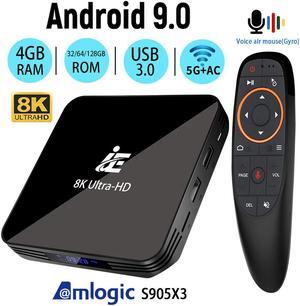 S905X3 Android 9.0 TV BOX 8K Wifi 2.4G&5.8G Youtube 4GB 64GB Bluetooth 4.1 3D Play Store Set Top Box