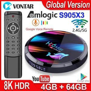 Max X3 Smart TV Box Android 9.0 4GB RAM 32GB/64GB/128GB Amlogic S905X3 TVBox 2.4G/5G WIFI BT4.0 1000M 4K Media player Max