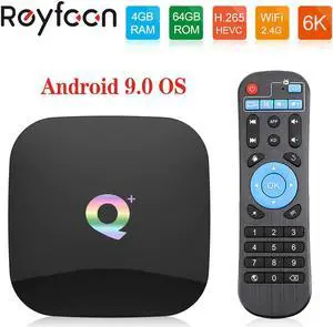 Plus 4GB RAM 64GB ROM Android 9.0 TV Box Allwinner H6 uad Core USD3.0 6K HDR 2.4GHz Wifi Support Google Player Youtube Set To